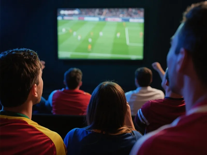 球迷观看比赛直播